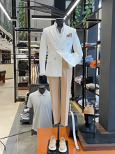 Tropical Ivory White Double-Breasted Suit