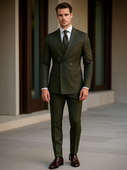Tropical Dark Metallic Green Suit