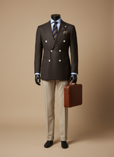 Italian Dark Brown Double-Breasted