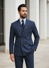 Italian Blue Double-Breasted