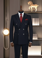 Italian Black Double-Breasted