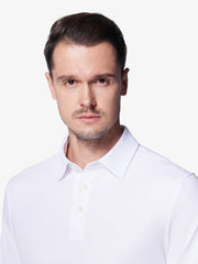 White Full-Sleeve Polo Shirt