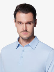 Light Blue Full-Sleeve Polo Shirt.
