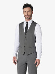 Tropical Mid Grey Custom 3-Piece Tailored Suit