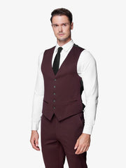 Burgundy Custom 3-Piece Tailored Suit