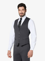 Tropical Dark Grey Custom 3-Piece Tailored Suit