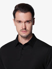 Black Full-Sleeve Polo Shirt