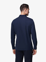 Navy Blue Full-Sleeve Polo Shirt