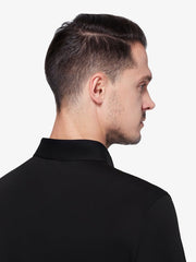 Black Full-Sleeve Polo Shirt