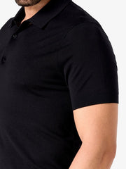 Black Short-Sleeve Polo Shirt