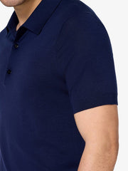 Navy Blue Short-Sleeve Polo Shirt