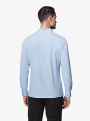Light Blue Full-Sleeve Polo Shirt.