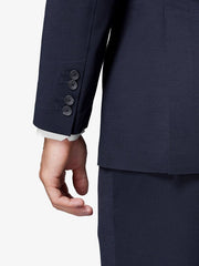 Tropical Navy Blue Custom 3-Piece Tailored Suit