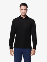 Black Full-Sleeve Polo Shirt
