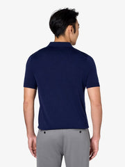 Navy Blue Short-Sleeve Polo Shirt