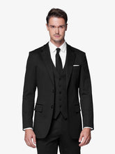 Tropical Black Custom 3-Piece Tailored Suit
