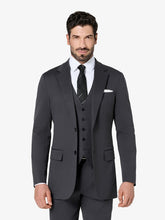 Italian Dark Grey Custom 3-Piece Tailored Suit