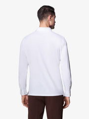 White Full-Sleeve Polo Shirt