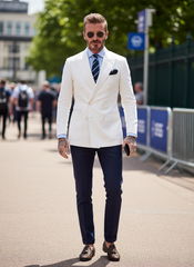 White Double-Breasted Suit