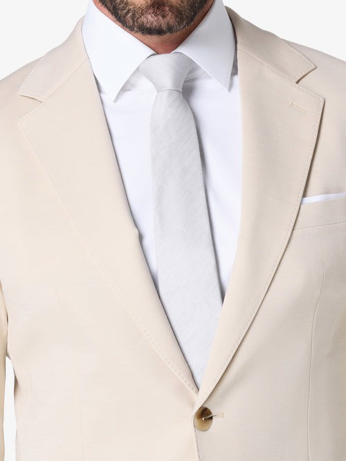 Beige Custom 2-Piece Tailored Suit