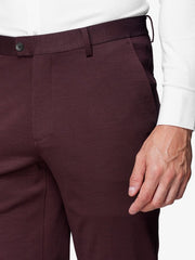 Men’s Burgundy Formal Slim Fit Trouser | Classic Office & Business Pants