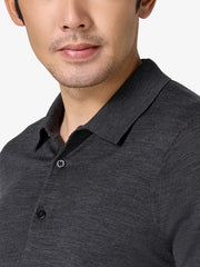 Charcoal Short-Sleeve Polo Shirt