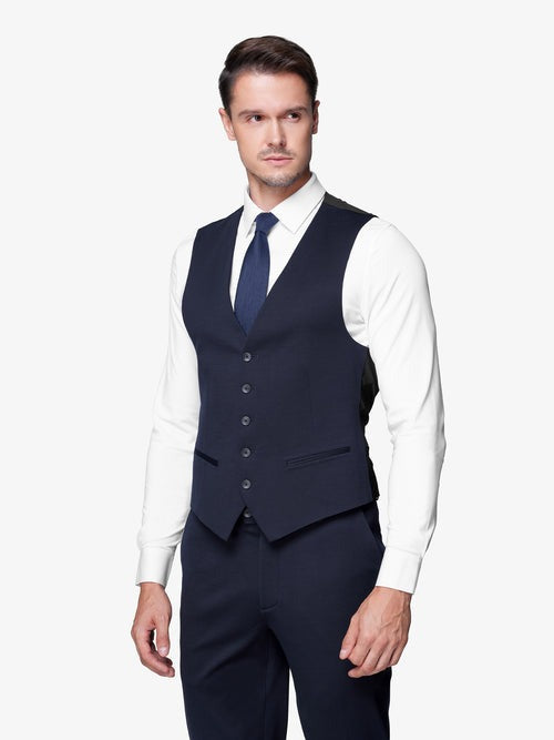 Navy Blue Custom 3-Piece Tailored Suit