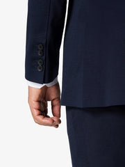 Tropical Navy Blue Double-Breasted Custom Suit