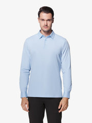 Light Blue Full-Sleeve Polo Shirt.