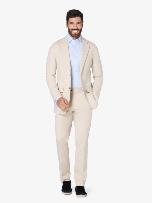 Beige Custom 2-Piece Tailored Suit