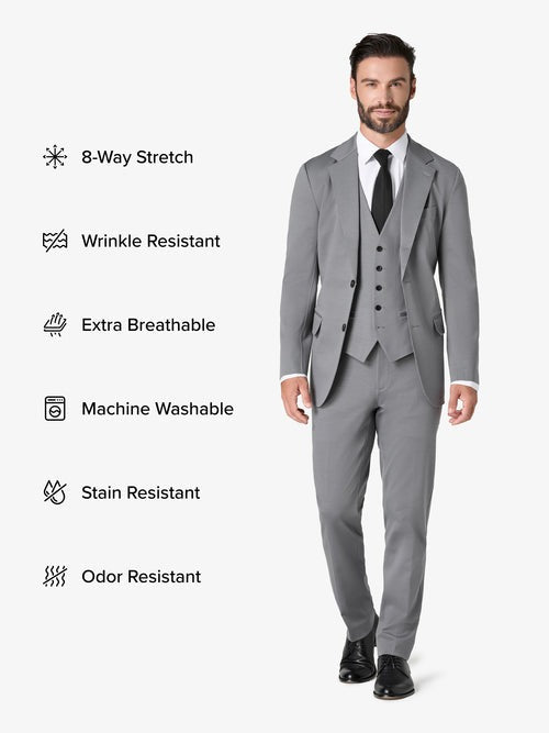 Light Grey Custom 3-Piece Tailored Suita