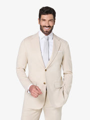 Beige Custom 2-Piece Tailored Suit