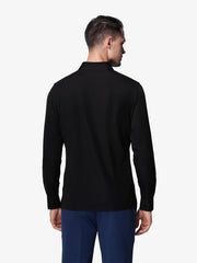 Black Full-Sleeve Polo Shirt