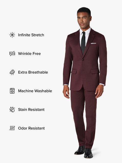 Burgundy Custom 2-Piece Tailored Suit