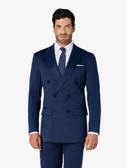 Tropical Mid Blue Double-Breasted Custom Suit