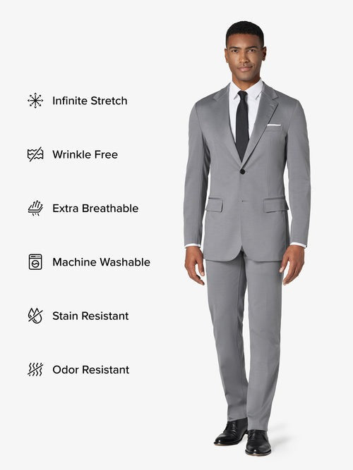 Light Grey Custom 2-Piece Tailored Suit