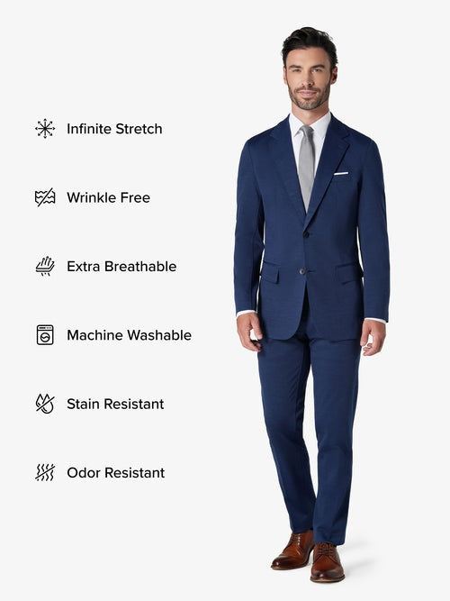 Mid Blue Custom 2-Piece Tailored Suit