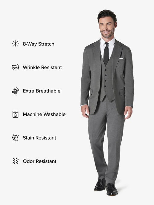 Mid Grey Custom 3-Piece Tailored Suit