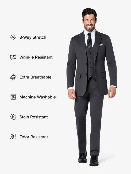 Dark Grey Custom 3-Piece Tailored Suit